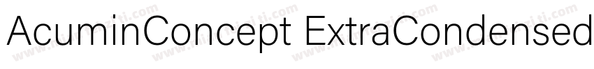 AcuminConcept ExtraCondensedSemibol字体转换